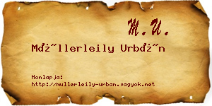 Müllerleily Urbán névjegykártya